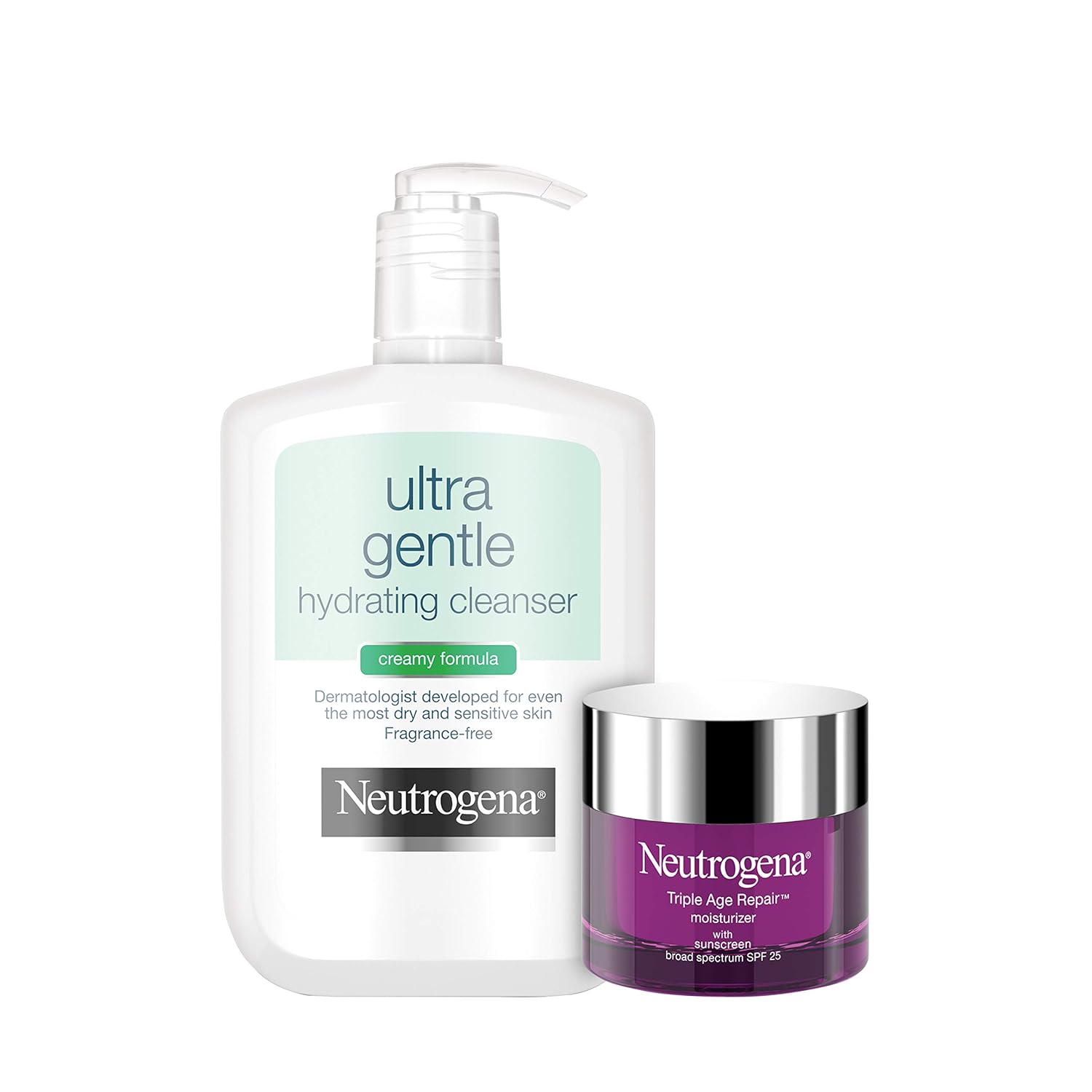 251102113528040_1 Neutrogena Triple Age Repair Anti-Aging Daily Facial Moisturizer with SPF 25 Sunscreen & Vitamin C, Firming Face & Neck Cream for Dark Spots with Glycerin & Shea Butter, 1.7 Ounce - Image 1